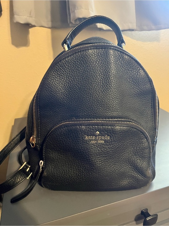 kate spade Handbags - kate spade Black Pebbled Leather Mini Backpack with Gold Hardware